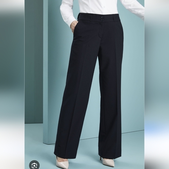 Laura Pants - Women's Laura Black Wide-Leg Trousers - Size 8 Like New